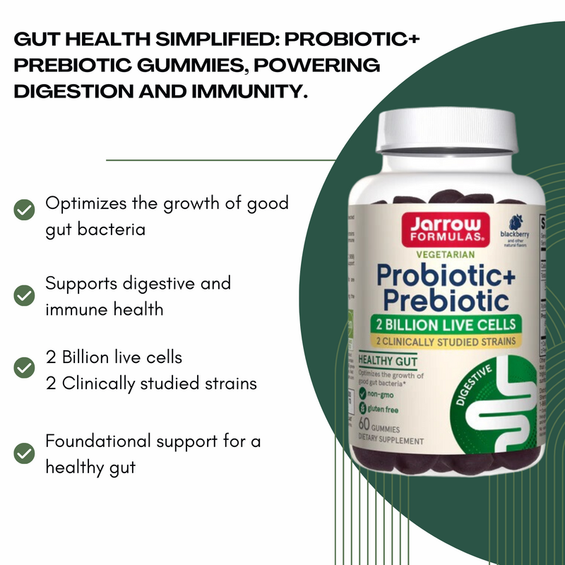 Probiotic + Prebiotic (Blackberry) - 60 gummies By Jarrow Formulas