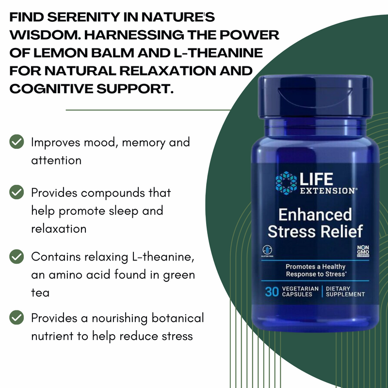 Enhanced Stress Relief - 30 vcaps By Life Extension