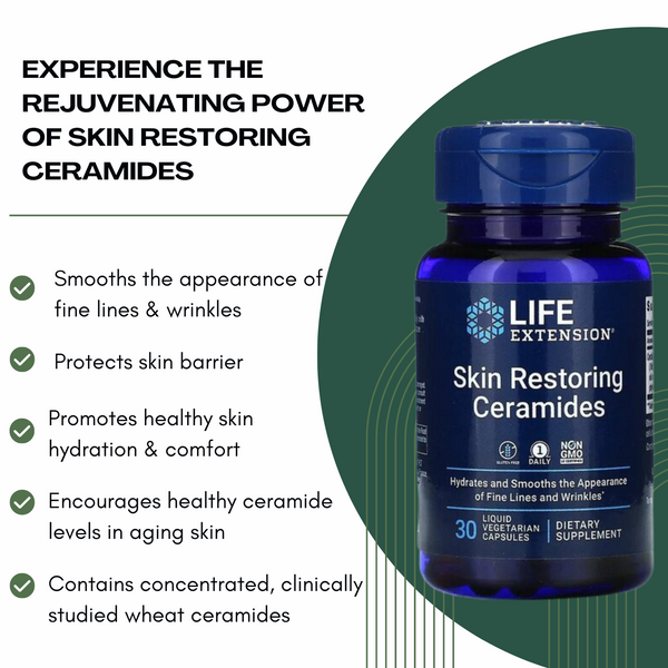 Skin Restoring Ceramides - 30 liquid vcaps By LifeExtension